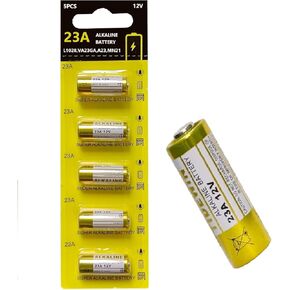 23A 12V Alkaline Battery, A23 Battery,5 Pack, for Doorbells and Remote Controls