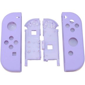 L R Full Housing Shell Case Cover with Frame Colour Replacement for Nintendo Switch NS Joy-Con Controller (Lavender)