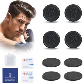 Cauliflower Ear Magnet - Effective Magnets Compression Kit - Prevention & Treatment of Hematomas & Keloid in BJJ, Wrestling, MMA, Grappling, Boxing, Muay Thai, Rugby (Small, 2 PCS)