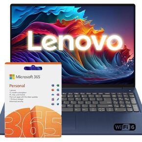 Lenovo 15.6" IdeaPad 1 Laptop | 20GB RAM | Dual Storage: 1TB SSD + 128GB eMMC | Wi-Fi 6 | USB-C | 1-Year Microsoft Office 365 | Intel Dual-Core | HD Display | Windows 11 | w/WOWPC Recovery USB