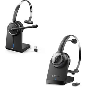 LEVN Bluetooth 5.0 Headset,Wireless Headset 5.2 for Call Center, Wireless Headset with Mic for Work(Noise Cancelling)