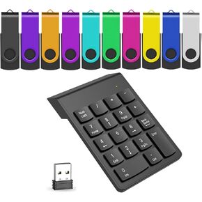 Wireless Numeric Keypad and 2GB Flash Drive 10 Pack