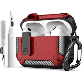 Meliya for AirPods Pro 2nd/1st Generation Case Cover with Cleaner Kit & Keychain, Automatic Pop-up Full Protection Hard Protective Case with Secure Lock for Apple AirPods Pro 2 (2023/2022/2019)