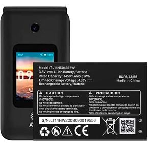 Battery for TL14H5044357W,1450mAh Replacement Battery for AT& T Cingular Flip IV 4 U102AA