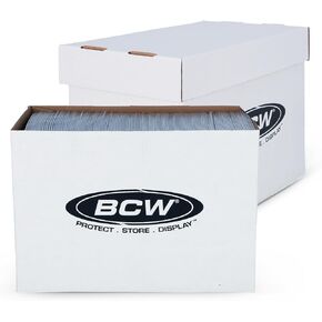 BCW Magazine/Document Storage Box - 5-Pack | Cardboard Box for File Storage | Storage Box with Lids : 9 x 11.75 x 15.75 Moving Boxes | Cardboard Filing Box | Document Storage | Assembly Required
