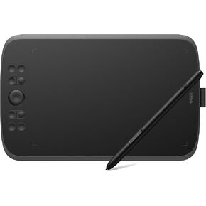UGEE M908 10x6.25inch Large Drawing Tablet with Scroll Wheel & 8 Shortcut Keys, Power-Free Stylus with 16384 Levels of Pressure Sensitivity, Compatible with Windows/Mac/Android