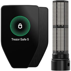 Trezor Safe 5 (Black Graphite) Bundled with Keep Metal 24 Word SeedPhrase Storage