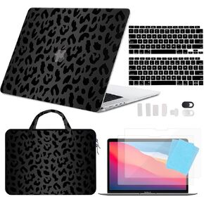 متوافق مع حافظة MacBook Air 13 بوصة إصدار 2020 2019 2018 (A2337 M1 A2179 A1932)، مع معرف اللمس وحزمة حماية لوحة المفاتيح وكاميرا الويب والحقيبة وواقي الشاشة (قلب بني لطيف) in Kuwait