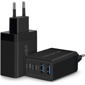 European Travel Plug Adapter, USINFLY 2-Pack 40W 4-Port Universal US to Europe USB C Wall Charger Fast Charging Block Power Adaptor for iPhone 16 15 14 13 12 11 Pro Max XS XR X, iPad, Samsung, Android