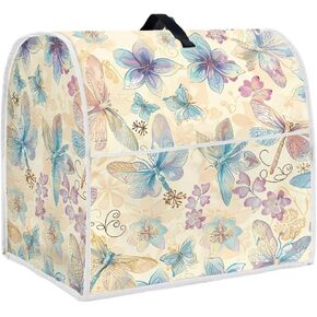 Cozeyat Pink Floral Stand Mixer Cover Compatible with Kitchen Aid Mixer, Kitchen Appliance Dustproof Covers with Accessories Pockets, Fits All Tilt Head & Bowl Lift Models Mixers