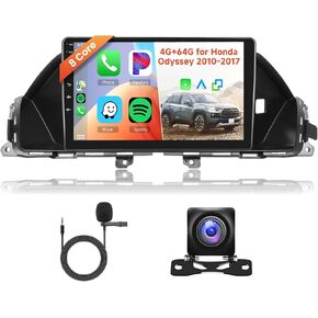 [2GB+64GB] Car Stereo for Honda Odyssey 2010-2017 Android Head Unit, Wireless Carplay Android Auto Mirror Link, 10.1 Inch Touch Screen Car Radio GPS,Bluetooth, WiFi, FM RDS Radio,BT/SWC/DSP