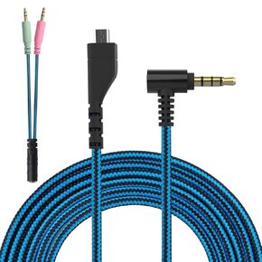 Gaming Headset Replacement Audio Cable Cord Compatible with SteelSeries Arctis 3, Arctis 5, Arctis7, Arctis Pro Headphone with Dual 3.5mm Splitter, 6.6ft