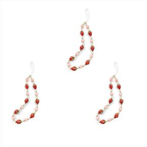 3 PCS الفراولة سحر الهاتف المزيج حلو الفاكهة اللؤلؤة الحبل حزام معصم لطيف سحر الهاتف المخرم حبل الحبل المصنوع يدويا