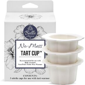 No-Mess Cup for Bijou Fragrance Vase - Box of 3, Light Cream