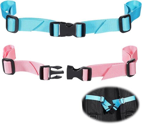 2 Pack Universal Backpack Chest Strap, Adjustable Replacement Backpack Sternum Strap Chest Harness Secures Chest Belt with Quick Release Buckle Outdoor Backpack Accessories in Kuwait