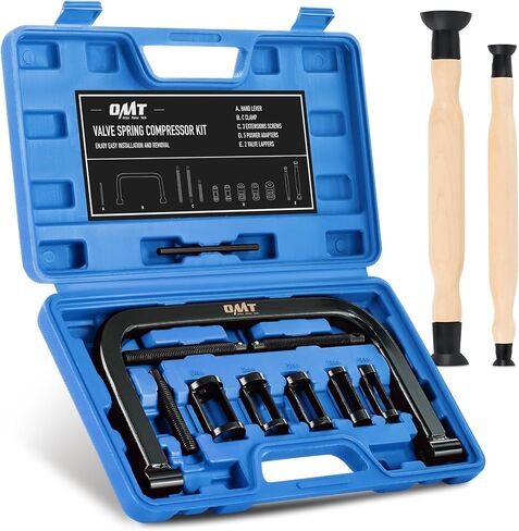 OMT Valve Spring Compressor, 10pcs Valve Spring Removal Tool with Solid C Clamp, 5pcs Collet Pusher Adapters for Motorcycle, ATV, Car, Small Engine Vehicle Equipment in Saudi Arabia