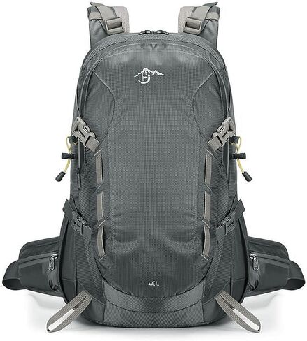 Long Keeper 40L Hiking Backpack Camping Daypack with Waterproof Rain Cover Lightweight Outdoor Sport Travel Backpack Rucksack (Black) in Saudi Arabia