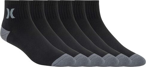 Hurley mens 6 Pack 1/2 Terry Quarter Crew Socks, Coconut Milk, 10 13 US in Saudi Arabia