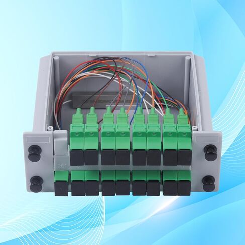1 PC SC/APC 1x2 PLC Fiber Optic Flitter ، من 1 إلى 2 SC APC بطاقة كاسيت إدراج خائن الألياف البصرية للأسلاك المنزلية ، LAN الألياف البصرية ، صندوق توزيع الألياف ، غرف الشبكة in Kuwait
