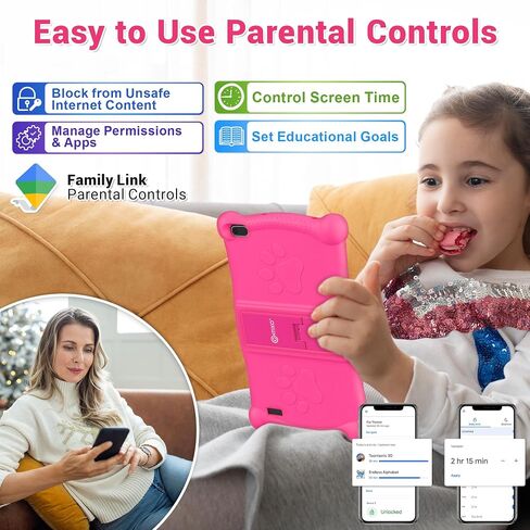 Contixo Kids Tablet - V10 7-Inch HD for Ages 3-7, Learning Tablet w/Educational Games, Exclusive 50+ Disney Storybooks (Value $200), Parental Controls, 32GB, Kid-Proof Case & Stylus - Purple in Saudi Arabia