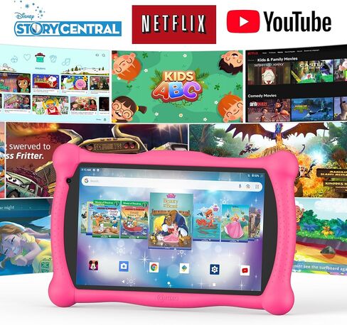 Contixo Kids Tablet - V10 7-Inch HD for Ages 3-7, Learning Tablet w/Educational Games, Exclusive 50+ Disney Storybooks (Value $200), Parental Controls, 32GB, Kid-Proof Case & Stylus - Purple in Saudi Arabia