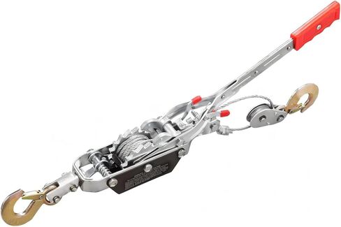 BIG RED T32054 Torin Come-Along Double Gear Hand Cable Puller with 3 Hooks: 4 Ton (8,000 lb) Capacity, Red in Kuwait