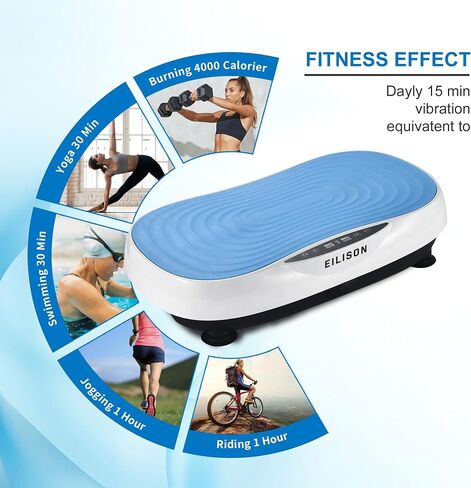 EILISON Glory Vibration Plate Exercise Machine - Whole Body Workout Vibration Fitness Platform Equipment for Home & Travel Workout, Weight Loss, Toning & Wellness (Rubber Pink) in Saudi Arabia