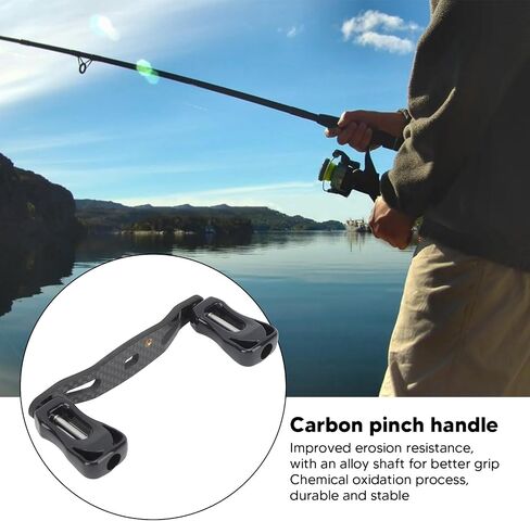 Keenso Carbon Fiber Fishing Reel Handle Lightweight Portable Easy Replacement Comfortable Grip, Choice for Fishing Enthusiasts in Kuwait