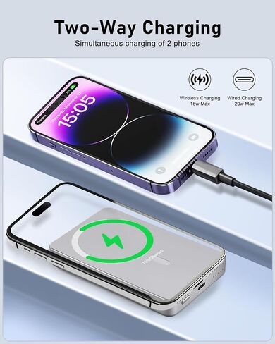 for Magsafe Battery Pack, 10,000mAh Magnetic Power Bank for Wireless Portable Charger Compatible for iPhone 16 Pro Max/16 Pro/16/15/14/13/12 Series in Saudi Arabia