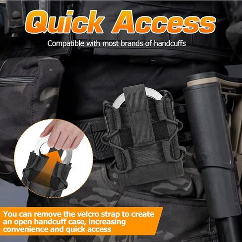 Handcuff Case, Molle Handcuff Pouch Holster for Duty Belt, Nylon Cuff Holder for Police Law Enforcement Security Officer Accessories in Saudi Arabia