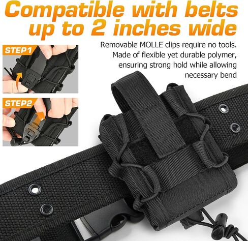 Handcuff Case, Molle Handcuff Pouch Holster for Duty Belt, Nylon Cuff Holder for Police Law Enforcement Security Officer Accessories in Saudi Arabia