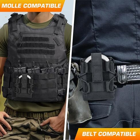 Handcuff Case, Molle Handcuff Pouch Holster for Duty Belt, Nylon Cuff Holder for Police Law Enforcement Security Officer Accessories in Saudi Arabia