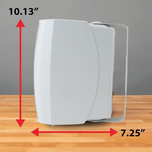 Dual Electronics LU53PW 5.25" 3-Way High Performance Outdoor Indoor Speakers | Effortless Set Up | Home, Pool, Patio, Garage Use | Weather Resistant | Expansive Stereo Sound Coverage | White in Saudi Arabia