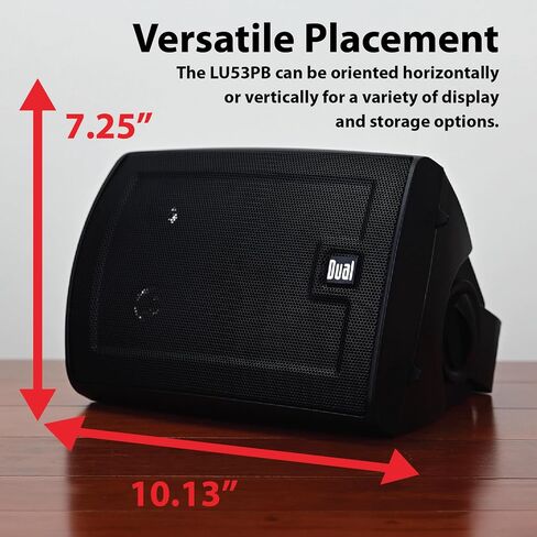 Dual Electronics LU53PW 5.25" 3-Way High Performance Outdoor Indoor Speakers | Effortless Set Up | Home, Pool, Patio, Garage Use | Weather Resistant | Expansive Stereo Sound Coverage | White in Saudi Arabia