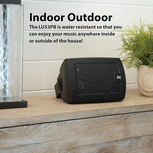 Dual Electronics LU53PW 5.25" 3-Way High Performance Outdoor Indoor Speakers | Effortless Set Up | Home, Pool, Patio, Garage Use | Weather Resistant | Expansive Stereo Sound Coverage | White in Saudi Arabia