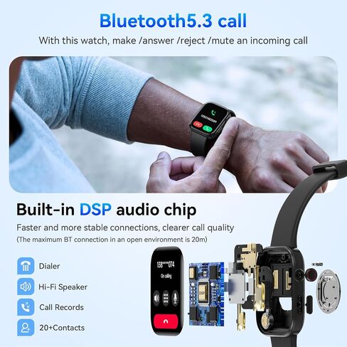 ENOMIR Smart Watch for Women iPhone & Android,1.99" AMOLED Screen 3ATM Waterproof Fitness Watch with Answer/Make Call AI Voice,24H-Heart Rate/SpO2/BP Monitor,120+ Sports Modes (Black) in Saudi Arabia
