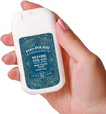 Poo-Pouri Before-You-Go Holiday Pocket Sprayer, Sugar Toasted Toots, 1 Fl Oz - Frosted Vanilla, Coconut and Mint in Kuwait