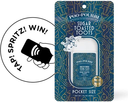 Poo-Pouri Before-You-Go Holiday Pocket Sprayer, Sugar Toasted Toots, 1 Fl Oz - Frosted Vanilla, Coconut and Mint in Kuwait