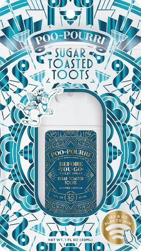 Poo-Pouri Before-You-Go Holiday Pocket Sprayer, Sugar Toasted Toots, 1 Fl Oz - Frosted Vanilla, Coconut and Mint in Kuwait