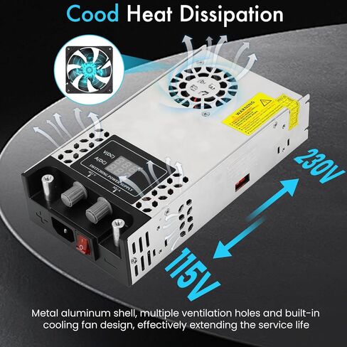 مزود الطاقة 0-48V قابل للتعديل 12.5A 600W ، 110V AC إلى DC 0-48V Buck Converter 0-12.5A 600W مزود الطاقة مع شاشة LCD الجهد القابل للتعديل الحالي 110V/220V AC إلى 48V DC in Kuwait