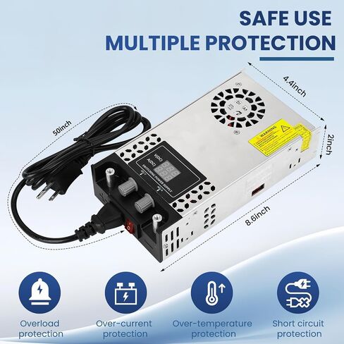 مزود الطاقة 0-48V قابل للتعديل 12.5A 600W ، 110V AC إلى DC 0-48V Buck Converter 0-12.5A 600W مزود الطاقة مع شاشة LCD الجهد القابل للتعديل الحالي 110V/220V AC إلى 48V DC in Kuwait