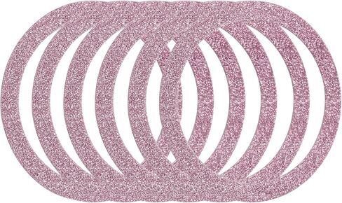 uxcell 6 Pcs Magnetic Adapter Ring, Universal Magnetic Wireless Charger Conversion Kit Sparkle Magnetic Metal Ring Adhesive Sticker Ring for Phone Case, Pink in Kuwait