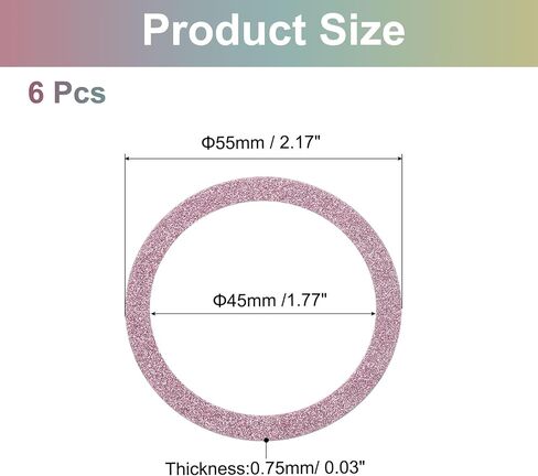 uxcell 6 Pcs Magnetic Adapter Ring, Universal Magnetic Wireless Charger Conversion Kit Sparkle Magnetic Metal Ring Adhesive Sticker Ring for Phone Case, Pink in Kuwait