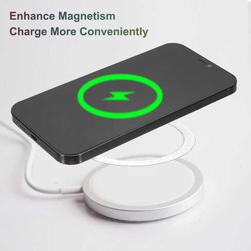 uxcell 6 Pcs Magnetic Adapter Ring, Universal Magnetic Wireless Charger Conversion Kit Sparkle Magnetic Metal Ring Adhesive Sticker Ring for Phone Case, Pink in Kuwait