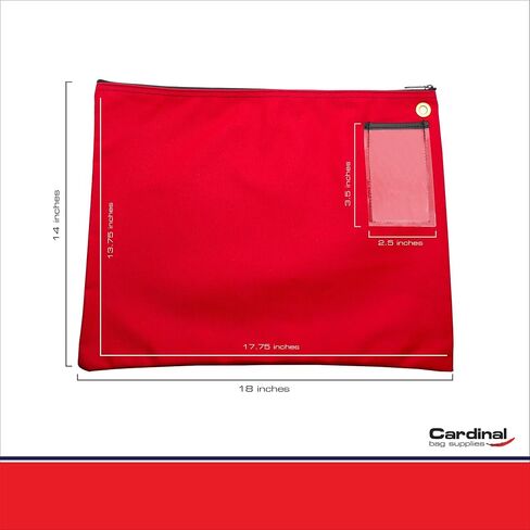 Interoffice Mailer Canvas Transit Sack Zipper Bag 18w x 14h Royal Blue in Saudi Arabia