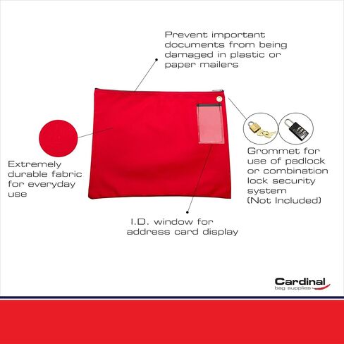 Interoffice Mailer Canvas Transit Sack Zipper Bag 18w x 14h Royal Blue in Saudi Arabia