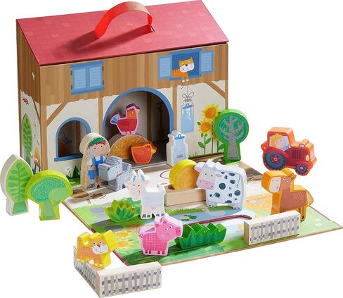 HABA Play World at The Zoo - Themed Playset with 22 Wooden Figures (Made in Germany) in Kuwait