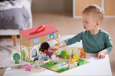 HABA Play World at The Zoo - Themed Playset with 22 Wooden Figures (Made in Germany) in Kuwait