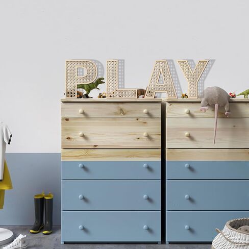 Play Sign for Playroom Wall Decor Wooden Playroom Sign 12 Inch Large Rattan Letters for Play Room Wall Decor Boho Nursery Wood Word Sign for Toddler Girls Boys Kids Bedroom Decorations in Saudi Arabia