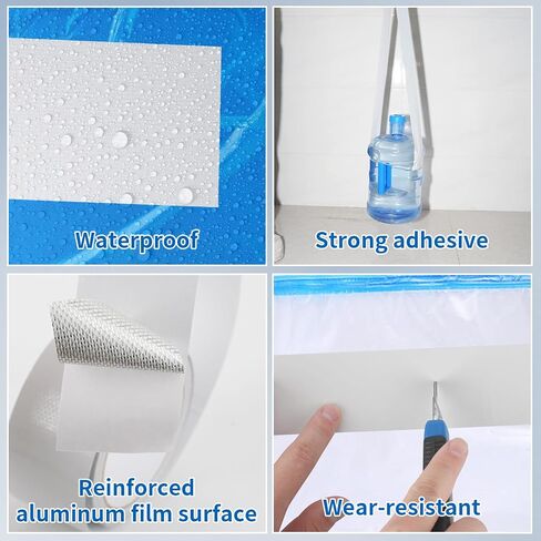 Tent Repair Tape for Fabric, Canvas, Boat Covers, Tent, Sail Tape, Tear Repair Patch Kit, Waterproof, UVproof Repair Tape and Outdoor Repair Patch, Black in Saudi Arabia